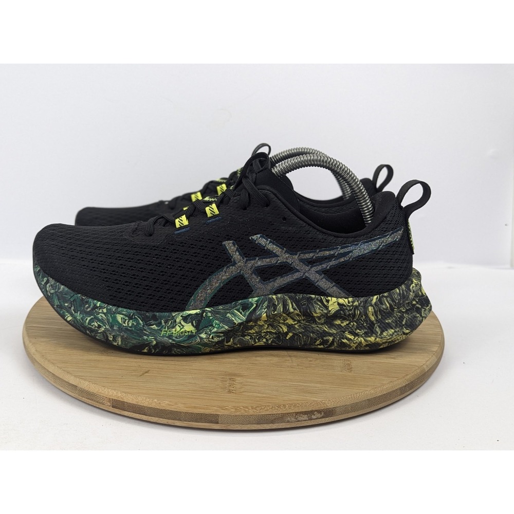 Asics Mens 10 Noosa Tri 16 Shoes Black Green Sneakers Running Gym Athletic - Picture 6 of 11